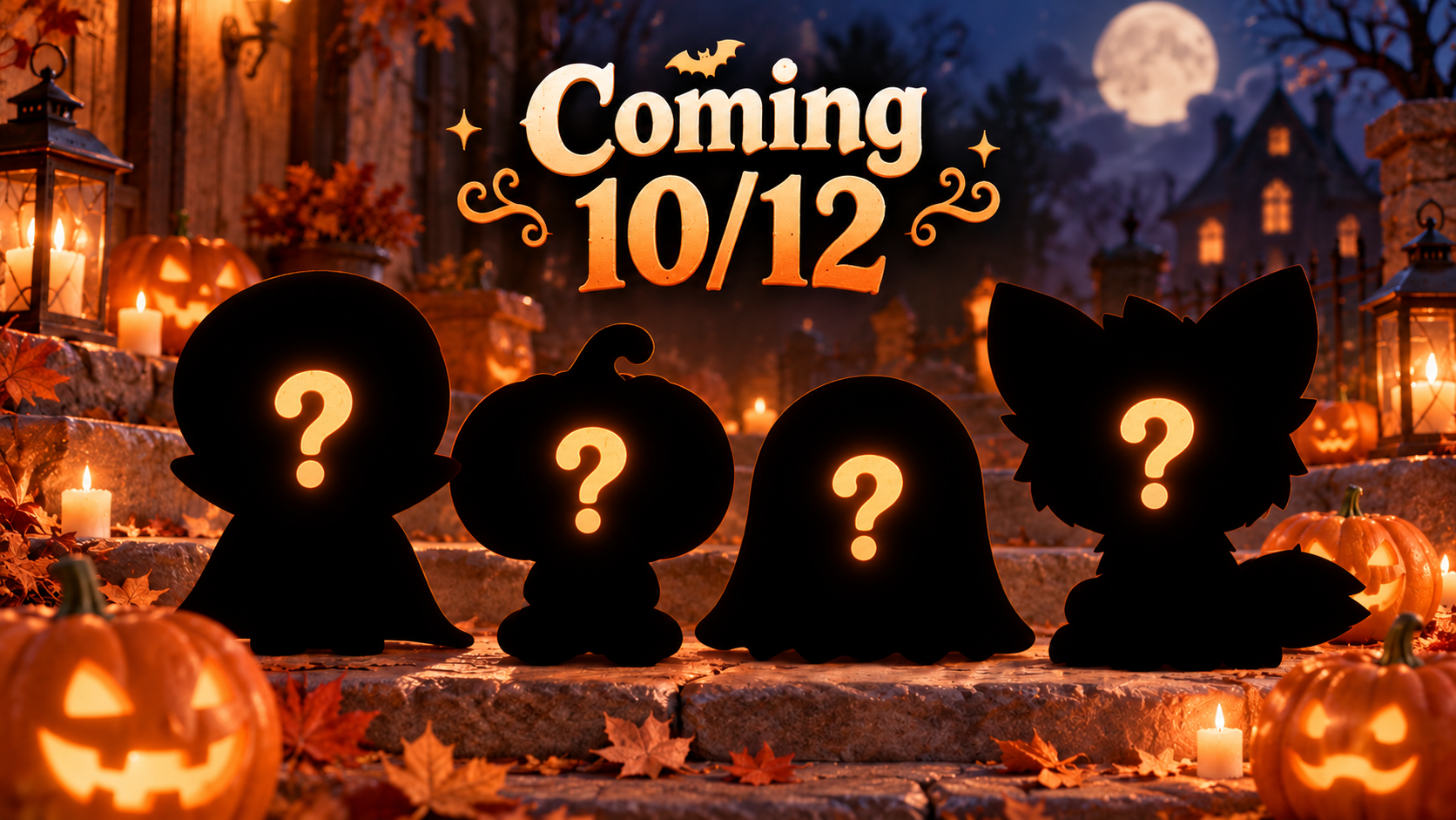 Coming 10/12 Halloween teaser with silhouetted mystery characters
