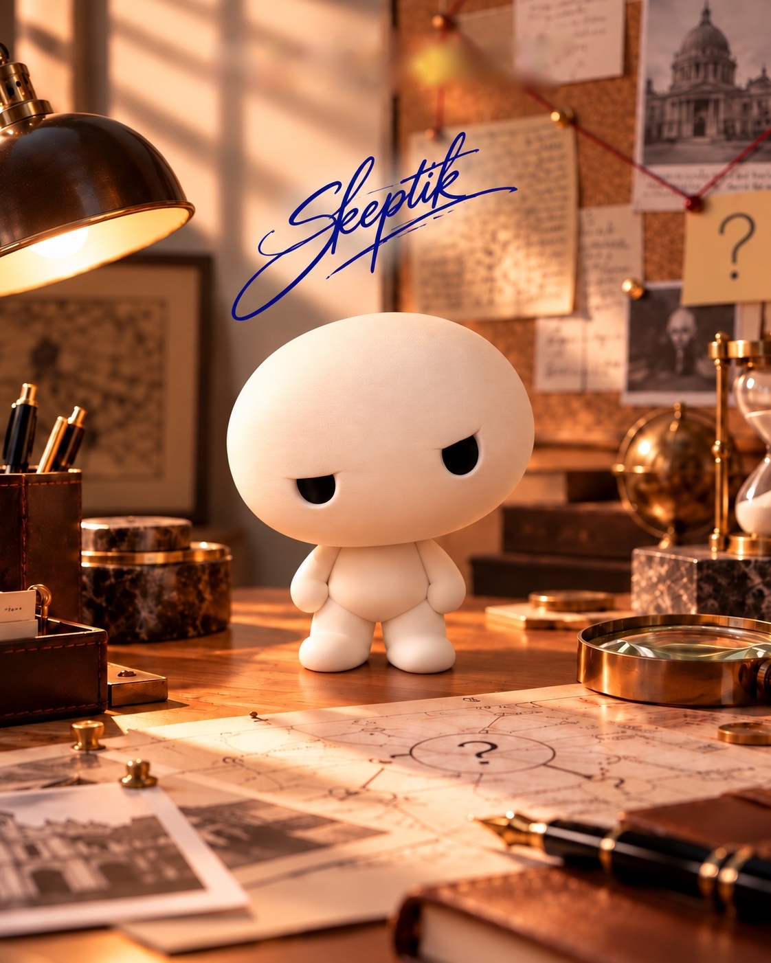 Skeptik product photo, standing with a sideways glance